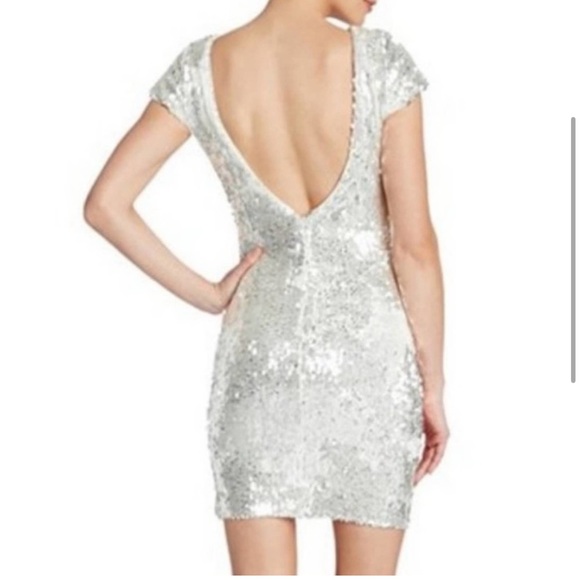 Dress the Population Tabitha Sequin Mini Dress Red - Picture 2 of 9